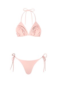 Rose Halter String Triangle Bikini front mobile