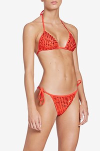 Beaded Halter String Bikini & String Bottom front mobile
