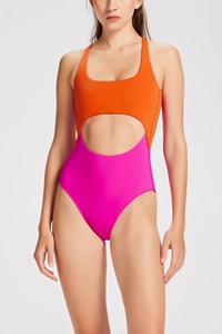 Maillot Cutout Cross Back One Piece front mobile