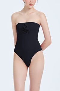 Rose Strapless Scoop One Piece front mobile