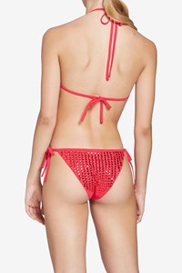 Beaded Halter String Bikini & String Bottom back mobile