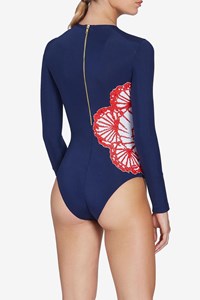 Collage Long Sleeve Swimsuit back mobile