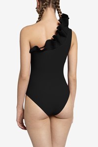 One Shoulder Ruffle Swimsuit back mobile