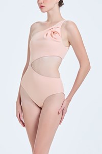 Rose One Shoulder Wave Cutout One Piece back mobile