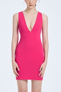 Deep V Sheath Dress front mobile