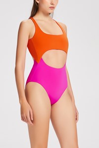 Maillot Cutout Cross Back One Piece back mobile
