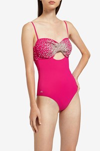 Twist Top Embellished Swimsuit front mobile
