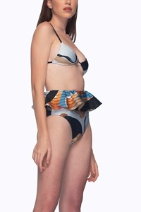String Bikini Top & Peplum High Waist Brief front mobile