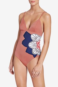 Collage Cami Swimsuit front mobile