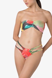 String Bandeau Bikini & Double Side Cutout Brazilian Bottom front mobile